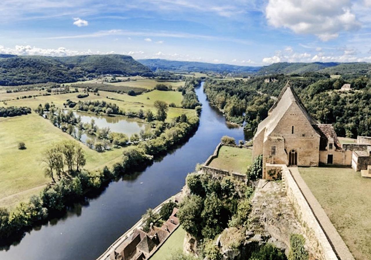 Au Coeur De Beynac, Superbe Maison Du 14Eme Siecle Avec Jardin Panoramique 外观 照片